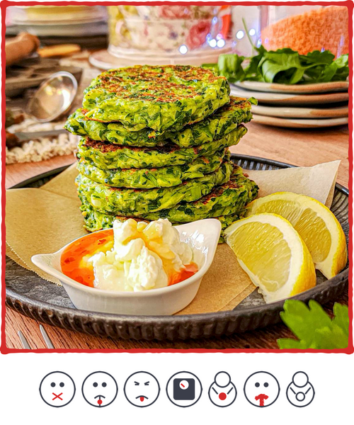 Pea & Zucchini Fritters