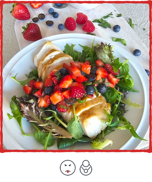 Lemon Herb Chicken with Berry Salsa