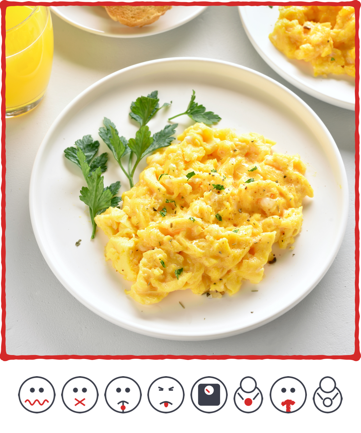 Nutritional Yellow Scrambled Eggs PNG Images