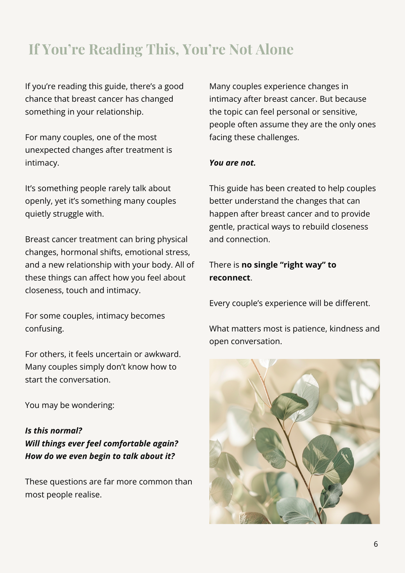 Intimacy After Breast Cancer - A Gentle Guide