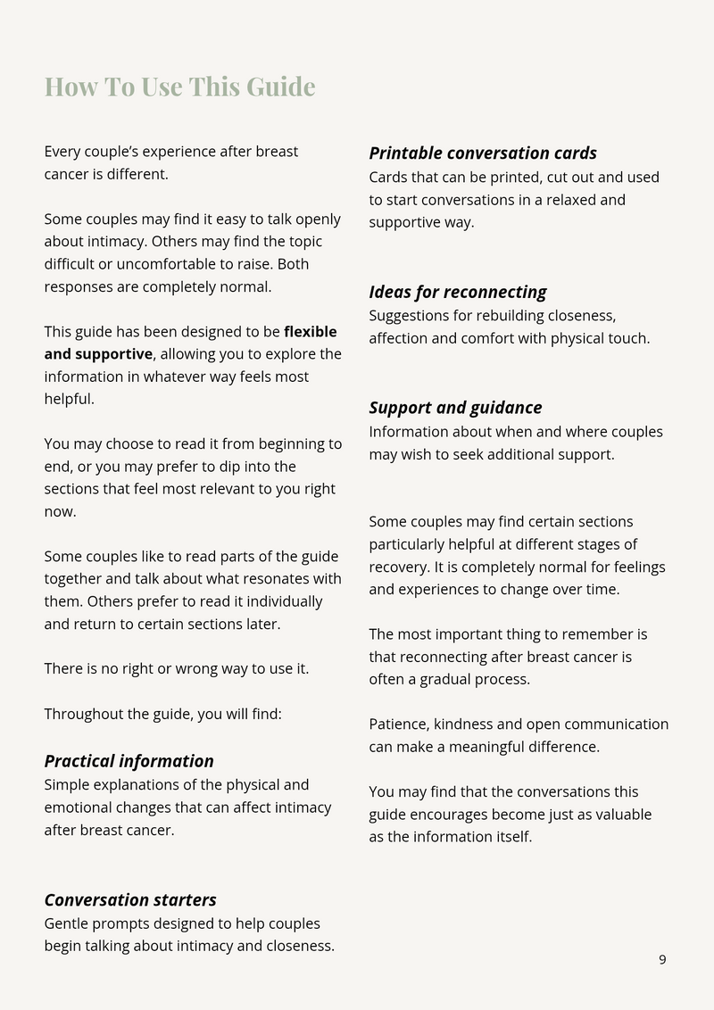 Intimacy After Breast Cancer - A Gentle Guide